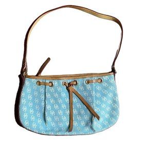 Dooney & Bourke Mini Tassel Top Handbag Blue Monogram